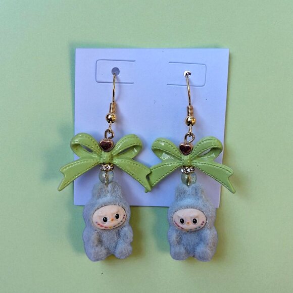 Handmade Mini Labubu Earrings - Picture 3 of 17